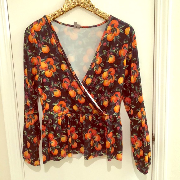 Orange Print Top by ASOS - Picture 1 of 4